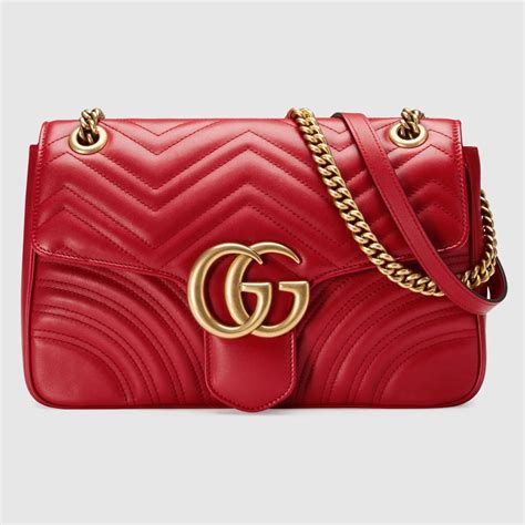 hibiscus red gucci|Hibiscus Red Leather GG Marmont Small Matelassé Shoulder .